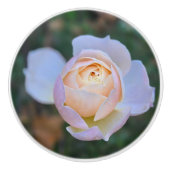 Pastel Roze Gele Roos Keramische Knop (Voorkant)