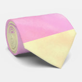 Pastel Roze Gele Waterverf Stropdas (Opgerold)