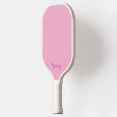Pastel roze gepersonaliseerd pickleball paddle (Links)