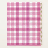 Pastel Roze Geruite Maatwerk Planner (Achterkant)