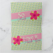 Pastel roze geruite met mintgroen kaart (Binnen)