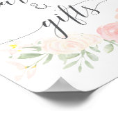 Pastel Roze Geschenken en Kaarten Bord Poster (Hoek)