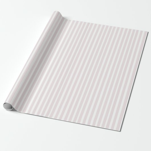Pastel Roze Gestreept Cadeaupapier (Uitgerold)