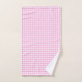 Pastel Roze Gingham Patroon Bad Handdoek (Handdoek)