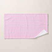 Pastel Roze Gingham Patroon Bad Handdoek (Handdoek)