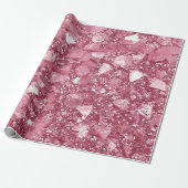 Pastel Roze Glitter Cadeaupapier (Uitgerold)