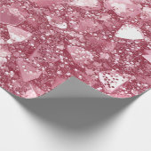 Pastel Roze Glitter Cadeaupapier (Hoek)