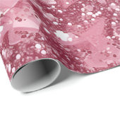 Pastel Roze Glitter Cadeaupapier (Rol Hoek)
