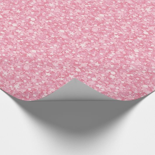 Pastel roze glitter en schittert. cadeaupapier (Hoek)