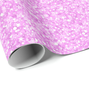 Pastel roze glitter en sparkles cadeaupapier