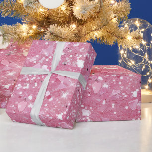 Pastel Roze Glitter Inpakpapier