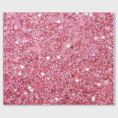 Pastel Roze Glitter Inpakpapier (Vlak)