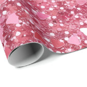 Pastel Roze Glitter Inpakpapier (Rol Hoek)