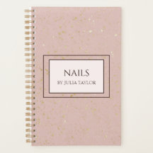 Pastel Roze Glitter Nail Salon Manicurist