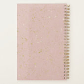 Pastel Roze Glitter Nail Salon Manicurist Planner (Achterkant)