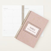 Pastel Roze Glitter Nail Salon Manicurist Planner (Display)