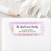 Pastel Roze Goud Glitter Kerstmis Etiket (Insitu)