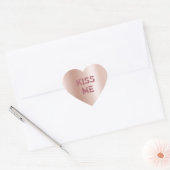 Pastel Roze Goud Ombre Gesprek Hart Sticker (Envelop)