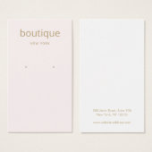 Pastel roze, goudhoudende, langwerpige Kaart voor  (Voorkant /achterkant)