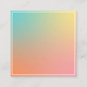 Pastel Roze Gradient Retro Elegant Bruiloft Informatiekaartje (Achterkant)