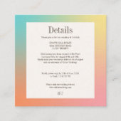 Pastel Roze Gradient Retro Elegant Bruiloft Informatiekaartje (Voorkant)