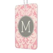 Pastel Roze & grijs Damaserpatroon - Aangepast mon Luchtverfrisser (Links)