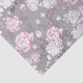 PASTEL ROZE & GRIJZE BABY MEISJE BLOEMEN TISSUEPAPIER (Detail)