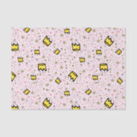  pastel roze grillige kroon doedel patroon