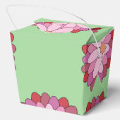 Pastel Roze Groen Aziatisch Medaillon Bloemen Bedankdoosjes (Achterkant)