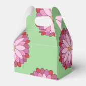 Pastel Roze Groen Aziatisch Medaillon Bloemen Bedankdoosjes (Voorkant Zijde)
