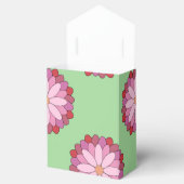 Pastel Roze Groen Aziatisch Medaillon Bloemen Bedankdoosjes (Geopend)