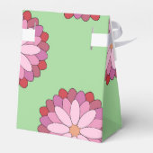 Pastel Roze Groen Aziatisch Medaillon Bloemen Bedankdoosjes (Achterkant)