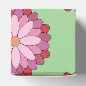 Pastel Roze Groen Aziatisch Medaillon Bloemen Bedankdoosjes (Bovenkant)