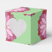 Pastel Roze Groen Aziatisch Medaillon Bloemen Bedankdoosjes (Voorkant Zijde)