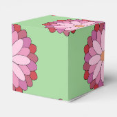 Pastel Roze Groen Aziatisch Medaillon Bloemen Bedankdoosjes (Achterkant)