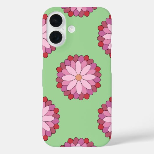 Pastel Roze Groen Aziatisch Medaillon Bloemen Case-Mate iPhone Case (Achterkant)