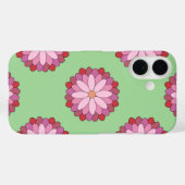 Pastel Roze Groen Aziatisch Medaillon Bloemen Case-Mate iPhone Case (Achterkant (horizontaal))