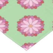 Pastel Roze Groen Aziatisch Medaillon Bloemen Tafelkleed (Gekanteld)