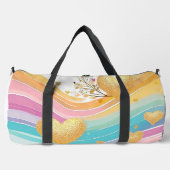 PASTEL ROZE GROEN GEEL PAARSE GOUDEN HARTEN PLUNJEZAK (Voorkant)