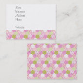  Pastel Roze Groen Patchwork Quilt Design Visitekaartje (Voorkant / Achterkant)