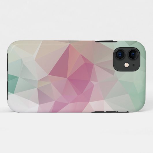 Pastel Roze Groene Abstracte piramide Patroon Kuns Case-Mate iPhone Case (Achterkant (horizontaal))