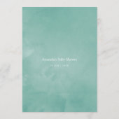 Pastel Roze Groene Baby Shower Moeder Advies (Achterkant)