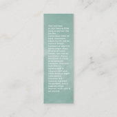 Pastel Roze Groene Bevestigingsbladwijzer Mini Visitekaartje (Achterkant)