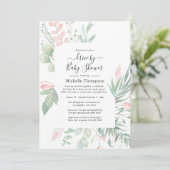 Pastel Roze Groene Drive By Shower Kaart (Staand voorkant)