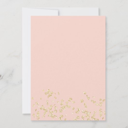 Pastel roze groene florale waterverf, zoete zestie kaart (Achterkant)