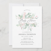 Pastel Roze Groene Geometrische Baby Shower Kaart (Voorkant)