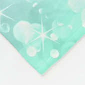 Pastel Roze & groene Glam Bokeh Glitter & Sparkles Fleece Deken (Hoek)