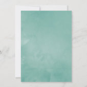 Pastel Roze Groene Huwelijk Kaart (Achterkant)