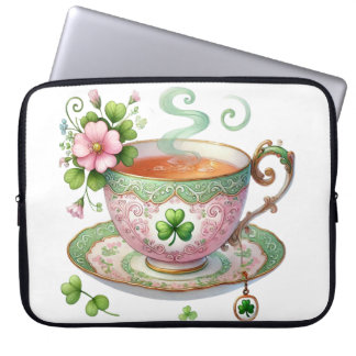 PASTEL ROZE & GROENE IERSE BEKER VAN THEE & SHAMRO LAPTOP SLEEVE