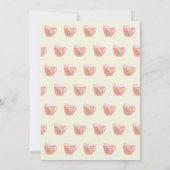 Pastel Roze Groene Kerst Tea Party Kaart (Achterkant)